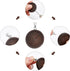 PH PandaHall 30pcs Flat Round Wooden Pendant 3 Sizes Blank Pendant Trays Wood Bezel Pendant with 40pcs Screw Eye Pin Peg Bails 40pcs Ice Pick Pinc...