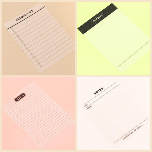 900 Sheets Transparent Sticky Notes, 3.74 x 2.75 in Waterproof Translucent Sticky Notes Pad Colorful See Through Memo Message Reminder with Self A...