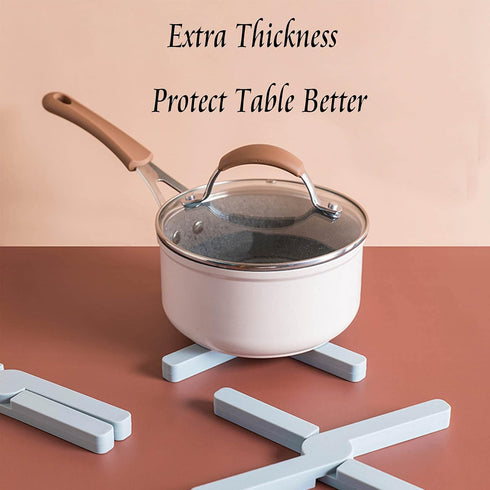 Trivet for Hot Pots and Pans 3 Pieces Cross Silicone Foldable Large Trivets for Hot Dishes and Iron, Trivet Set...