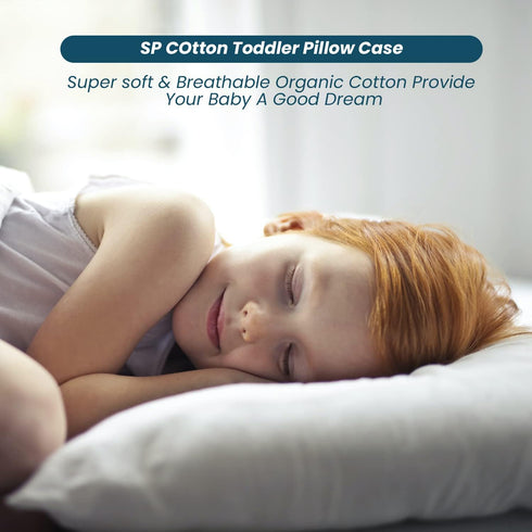 Toddler Travel Pillowcase Set of 2 PC Pillow Cover 100% Egyptian Cotton Decorative Pillowcase 500 Thread Count Baby Pillowcase with Zipper Closure...