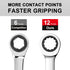 Jetech Ratcheting Combination Wrench, Industrial Grade Gear Spanner with 12-Point Design, 72-Tooth Ratchet, Made with Forged and Heat-Treated Cr-V...