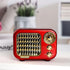Retro Bluetooth Speaker Red Vintage Style with FM Radio Strong Bass Enhancement Loud Volume AUX TF Card MP3 Player...