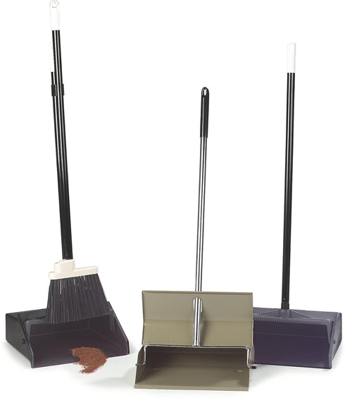 Carlisle FoodService Products Duo-Pan Upright Dust Pan with Serrated Yoke for Floor Cleaning, Restaurants, Office, And Janitorial Use, Plastic, 30...