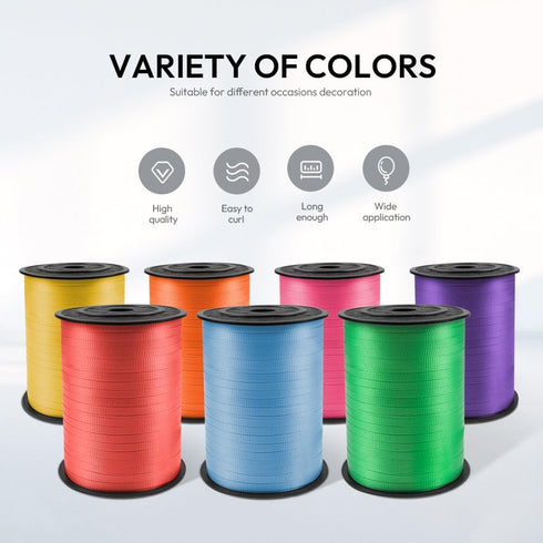 500 Yards Curling Ribbon with Spool, 1/5" Wide Crimped Texture Curling Ribbons - Perfect for Gift Box Wrapping, Florist Flowers, Birthday Party De...