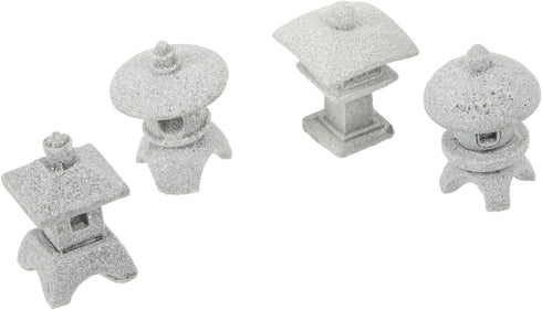 4pcs Home Decor Japanese Home Decor Fairy Pagoda Statue Mini Pagoda Figurines Miniature Pagoda Statue Mini Pagoda Model Mini Pagoda for Garden Pav...