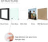 Golden State Art, 6x6 Picture Frame - Solid Wood with Tempered Glass - Square Picture Frame Display Photo 4x4 with Mat or 6x6 without Mat - Wall D...