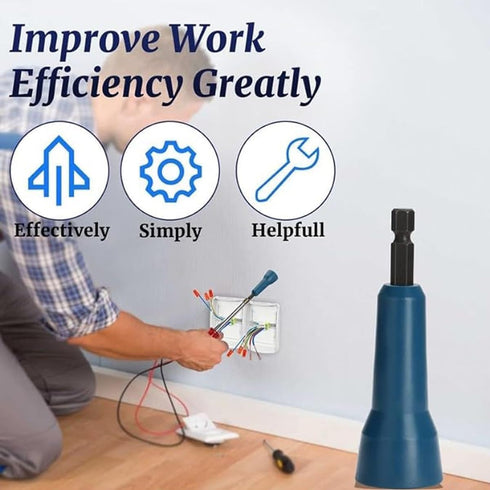 Wire Stripping and Twisting Tool, Electric Wire Stripper for Drill Professional Electrician Tool Set, Portable Wire Nut Twister for Power Drill, C...