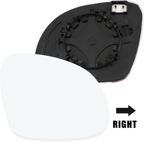 uxcell Car Right Passenger Side Heated Mirror Glass Replacement W/Backing Plate for Volkswagen Tiguan 2009-2017...