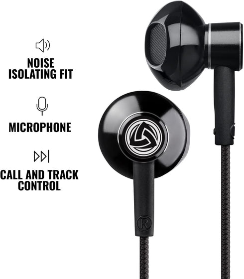 LUDOS SPECTA Wired Earbuds in-Ear Headphones, 5 Years Warranty, Earphones with Microphone for Clear Calls, Noise Isolating, for iPhone, iPad, Sams...