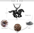 Running Horse Shape Urn Pendant Cremation Ashes Jewelry Urn Necklace for Ashes Stainless Steel Funeral Keepsake Necklace...