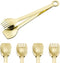 Mini Appetizer Tongs Stainless Steel Set of 4, MSY BIGSUNNY Gold Plated Small Serving Tongs, 6 Inch(15.2cm, Golden)...