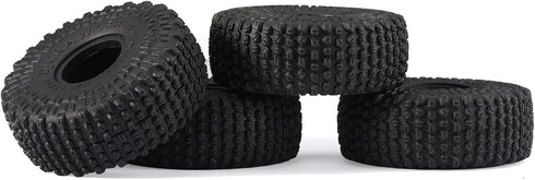 Super Soft Sticky 1.0 Wheel Tires Mud Stud Tires 68 * 25mm for TRX4M 1/18 1/24 RC Crawler Axial SCX24 FMS FCX24 RC Car Upgrade, Comes with Double ...