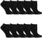 Fruit of the Loom Women's Everyday Soft Cushioned Socks-10 Pair Packs, Black, 6-12...
