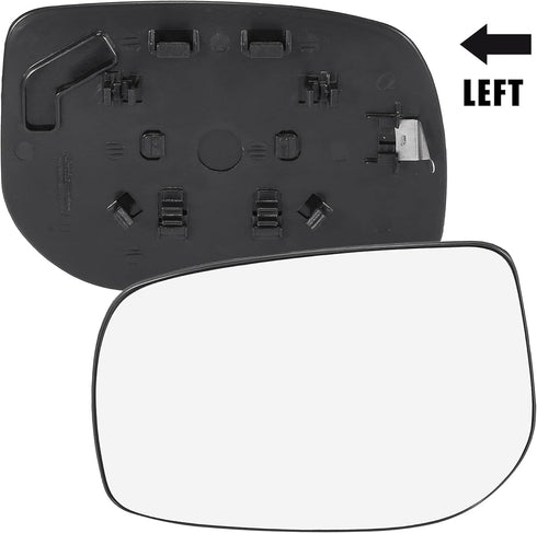 X AUTOHAUX Car Rearview Left Side Non-Heated Mirror Glass with Backing Plate 879090D210 for Toyota Yaris 2006-2012...