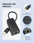 Cable Matters Plug & Play USB C to Ethernet Adapter with PXE, MAC Address Clone (Thunderbolt to Ethernet Adapter, Gigabit Ethernet to USB C) in Bl...
