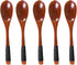 Wooden Spoons, 5 Pieces 9.25in Japanese Style Kitchen Utensil Oval Scoop for Eating Mixing Stirring Cooking Coffee Table Bowl Nonstick Pots Kitche...