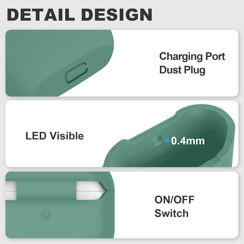 AirPods 3 Case Cover, Silicone Protective Accessories Skin with Keychain and Cleaner Kit Compatible with Apple AirPod 3rd Generation 2021 for Wome...