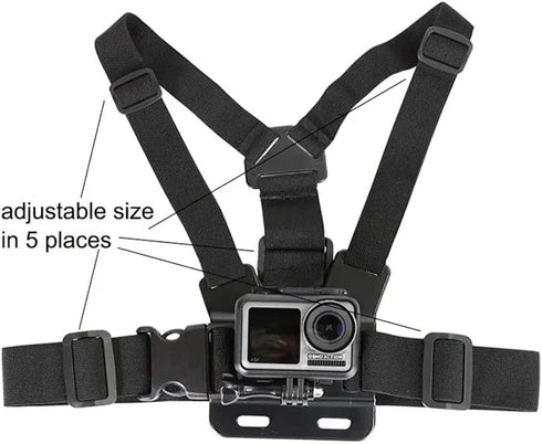 DovzS. Mobile Phone Chest Strap Holder.?ompatible with GoPro for VLOG/POV, with iPhone 13 12 11 Pro Max Plus, Samsung, GoPro Hero 9, 8, 7, 6, 5, O...