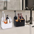 Set of 2 White Toothbrush Holders for Bathrooms,Electric Toothbrush and Toothpaste Holder with Divider for Bathroom Countertop Organizer,Toothbrus...