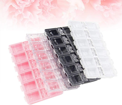 ARTIBETTER 4 Pcs Jewelry Storage Box 12 Compartments Clear Plastic Storage Case Nail Art Container for Glitter, Beads, Sequins, Jewelry Storage...