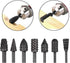 10pc 1/8''(3mm) Shank Carbon Steel Rotary Burr Rasp Set Wood Carving File Rasp Drill Bits for DIY Woodworking Wood Carving Polishing Grinding Engr...