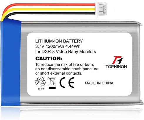 Tophinon Replacement Battery for Infant Optics DXR-8 Baby Monitor Battery Sp 803048,3.7V 1200mAh Lithium-ion Rechargeable...