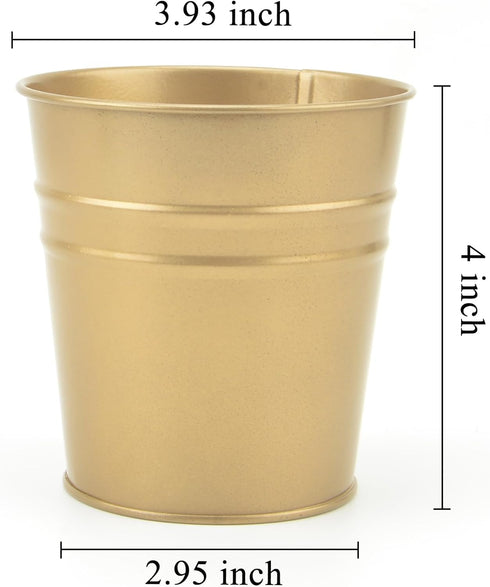 Pen Holder Cup For Desk Pencil Holder Metal Marker Pen Organizer Storage Small Tinplate Flower Pot Succulent Bucket Planters for Office Home - 2 P...