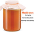 Artcome 1-Gallon Glass Jar Wide Mouth with 2 Airtight Plastic Lids, 4 Muslin Cloths, 2 Rubber Bands, 2 Gold Mats and a Brush for Kombucha, Ferment...