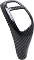 iJDMTOY Glossy Black Carbon Fiber Pattern Shift Knob Cover Shell Compatible with BMW Fxx 2 3 4 5 6 Series X3 X4 X5 X6 Performance Sports Shifter...