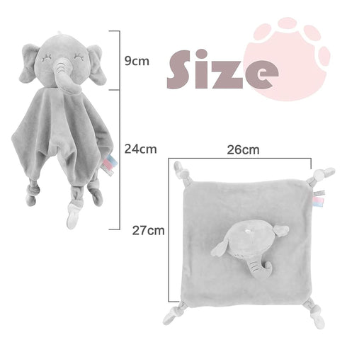 Vicloon Baby Security Blanket, Elephant Security Blanket for Babies, Soft Blanket for Baby Boys and Girls, Baby Snuggle Toy Baby Elephant Stuffed ...