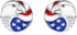USA Flag Dangle Earrings for Women: 925 Sterling Silver American Patriotic Red White and Blue Star Drop Earrings America Independence Day 4th of J...
