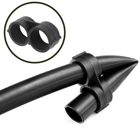 24pcs Black Tubing End Closure, Figure 8 End Fitting Drip Tubing 5/8 inch Drip Fitting, Irrigation Accessories End Closure for Garden Greenhouse S...