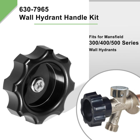 Bonbo Replacement for 630-7965 Wall Hydrant Handle Kit, for 300/400/500 Series Mansfield Wall Hydrant, Wheel Shaped Handle...