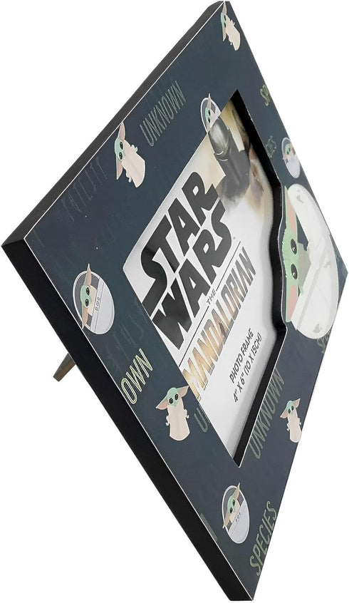 Silver Buffalo Star Wars The Mandalorian The Child Grogu Baby Yoda "Unknown Species" Photo Picture Frame, Blue Grey, 4 x 6 Inches...