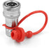 1/4" NPT Thread ISO-B Hydraulic Quick Disconnect Coupler Tractor Quick Coupling with Dust Caps...