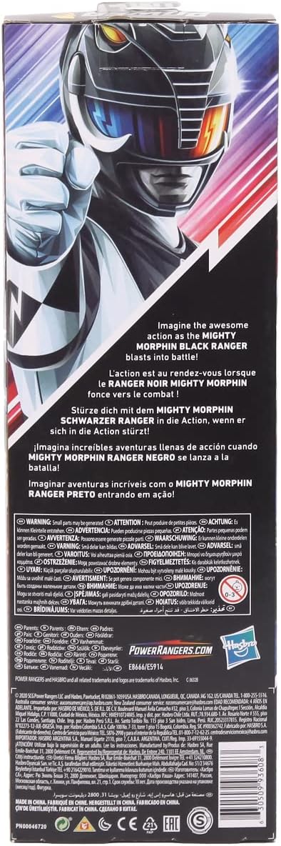 Mighty Morphin Black Ranger 12-Inch Action Figure Toy…...