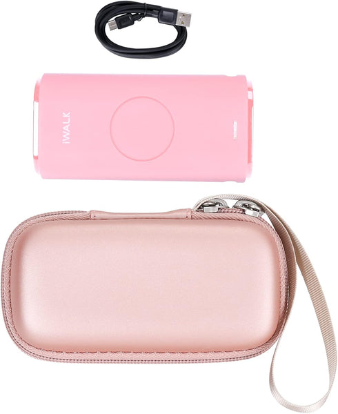 Khanka Hard Travel Case Replacement for iWALK Portable Apple Watch Charger, 9000mAh Power Bank, Case Only (Pink)......