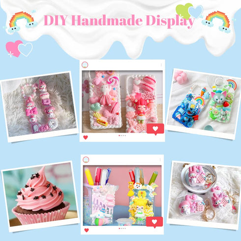 ASTRYAS Simulation Fake Whipped Cream Glue, 2PCS Decoden Cream Clay Glue Silicone Cream Adhesive Ket with 2 Plastic Decorating Mouth, Charm Craft ...