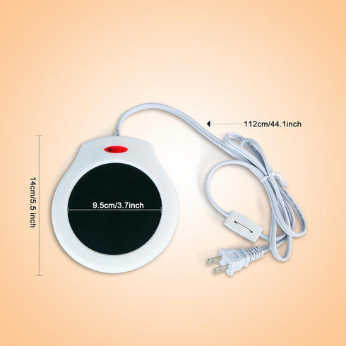 Home&Office Desktop Electric Mug Warmer-Coffee/Tea/Cocoa/Soup-Scented Candles Gift for Winter 2pcs(White and Black (CFW002-White Black)...