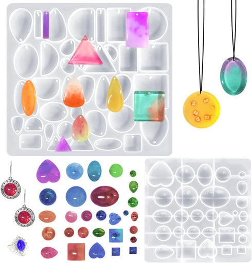 2 Pack Resin Molds Jewelry, findTop Jewelry Molds for Resin Casting, Silicone Molds for Epoxy Resin for Pendant, Earrings, Necklace, Keychains...