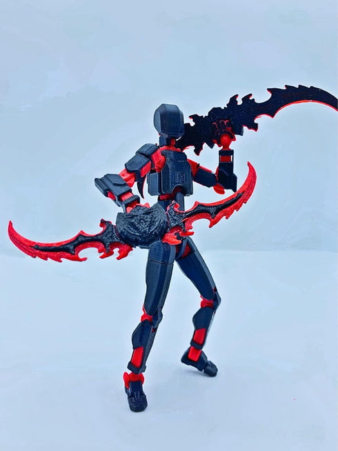 Pre-Assembly 3D Printed 5.54'' Dummy13 Action Figure, Multi-Jointed Tian13, Articulated T13 Desktop Decoration,12 in 1 Accessories, Best Birthday ...