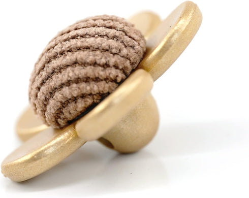 20 pcs Flower Brown Fabric Core Sewing Shank Coat Buttons -30mm -1 3/16"...