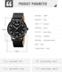 Mens Simple Leather Watch 40mm Dial Casual Business Watch Analog Reloj de Hombre...