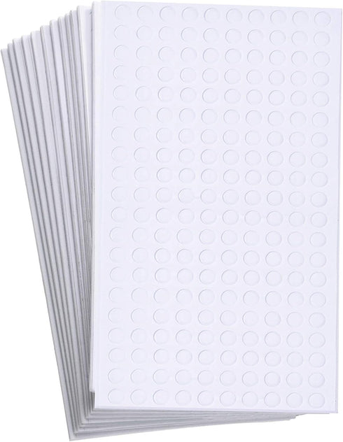 2400 Pieces Foam Dots Dual-Adhesive 3D Foam Tapes Foam Pop Dots Adhesive Mount for Craft DIY Art or Office Supplies, 12 Sheets, Round (0.24 Inch)...
