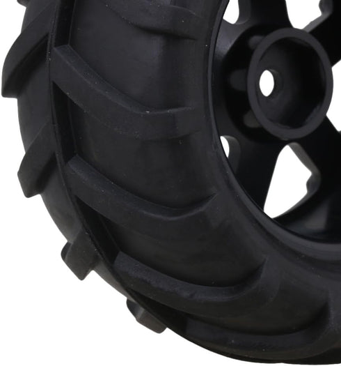 Lovermusic 4PCS 1/16 RC Crawler Truck Off Roader Rubber Tires and Rims, 3.35x1.65inch Rock Climbing Tires...
