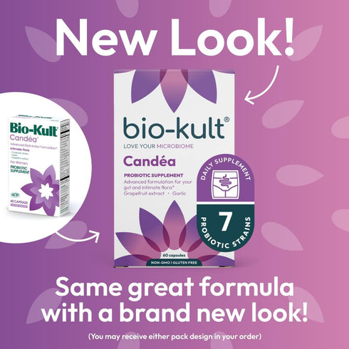 Bio-Kult Candéa Probiotic, Advanced Multi-Strain Formulation for Intimate Flora with Grapefruit Extract and Garlic – 60 Capsules...