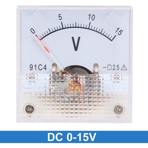 uxcell DC 0-15V Analog Panel Voltage Gauge Volt Meter 91C4 2.5% Error...