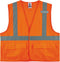 Ergodyne Unisex - H+l Class 2 Standard Solid Vest H L, Hook & Loop Orange, 4X-Large-5X-Large US...