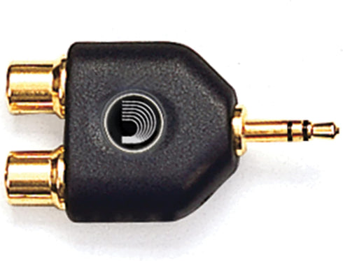 D'Addario Accessories 1/8 Inch Male Stereo to Dual RCA Female Adaptor...