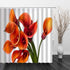Orange Flower Shower Curtain Burnt Orange Calla Lily Floral Beautiful Romantic Love Spring Creative Plant Decorative Polyester Fabric Machine Wash...